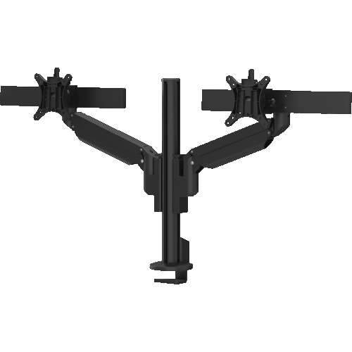 Galaxy dubbele monitorarm met sliders (2MS), zwart