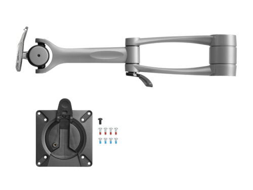 Wishbone Standard Arm with Plastic Quick Release, zilver