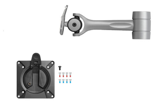 Wishbone Forearm with Plastic Quick Release, zilver