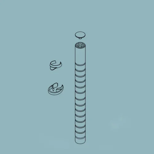 700mm (19 3/4") Wishbone Post, zilver