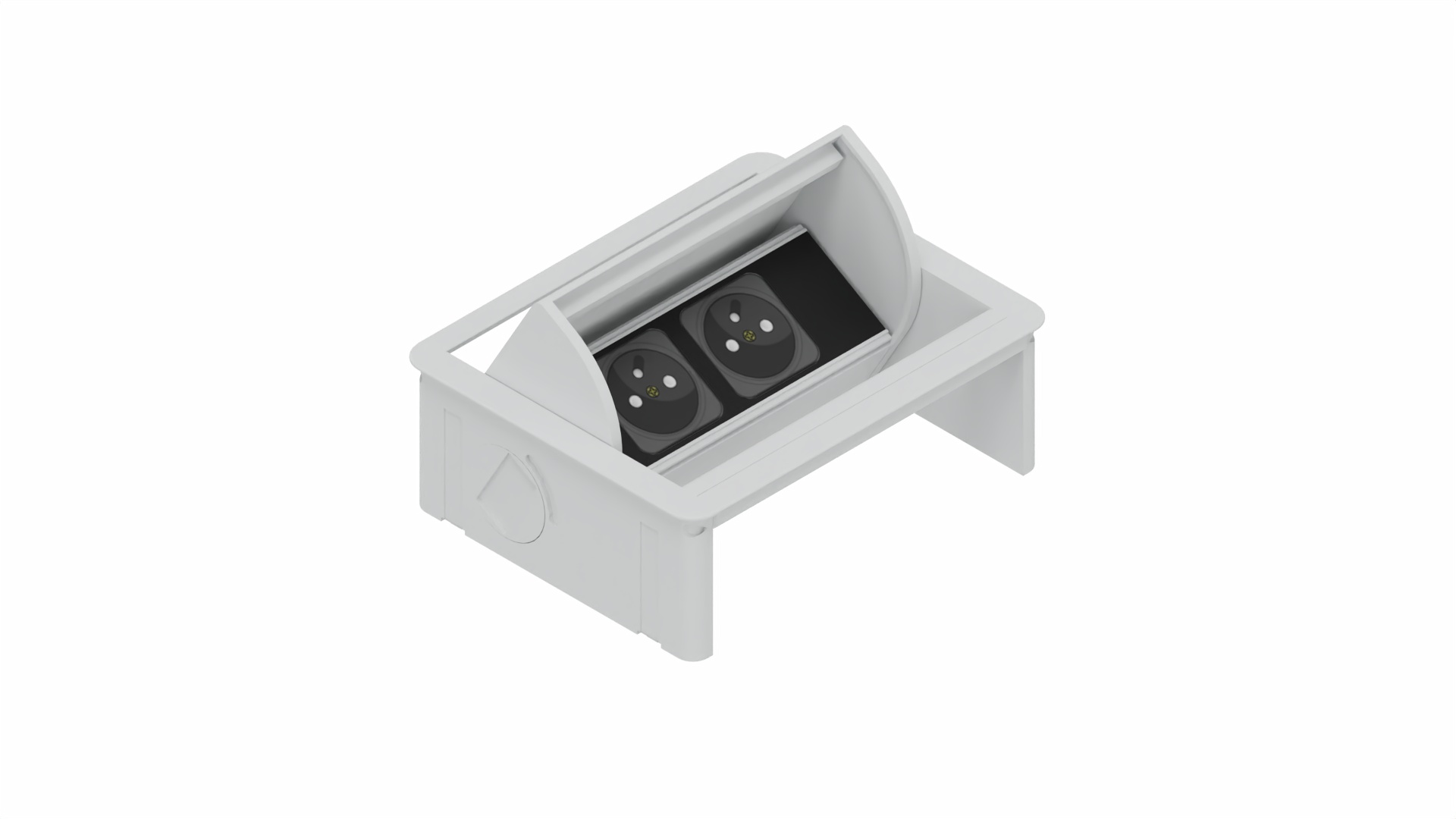 Netbox Axial, 2x 230V, zilver, BE / FR