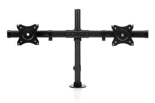 Focus dubbele crossbar monitorarm, zwart
