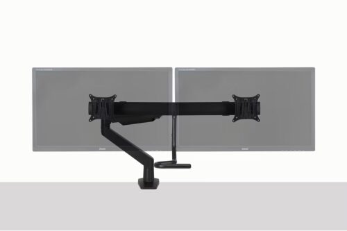 Monitorarm Axon duo met crossbar, zwart