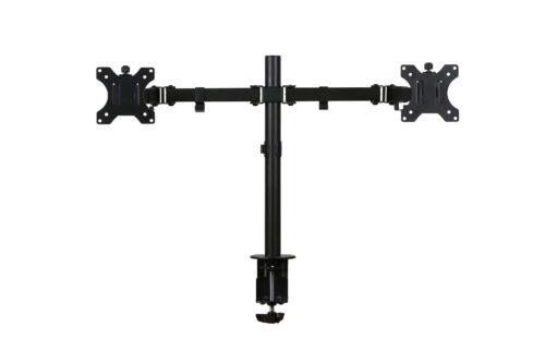 Focus dubbele monitorarm, zwart