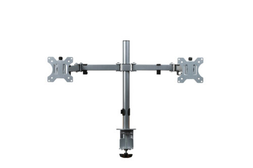 Focus dubbele monitorarm, zilver